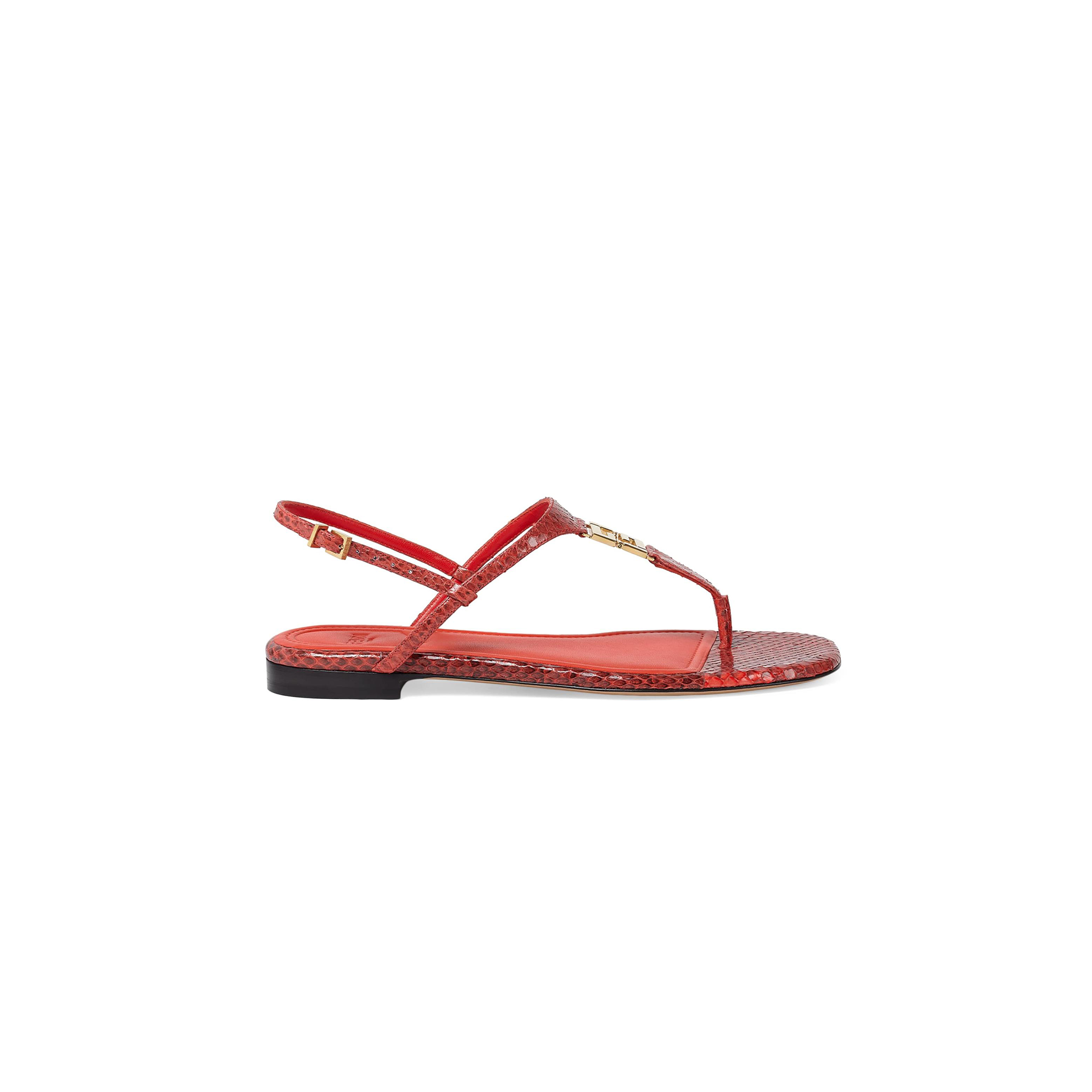 FENDI FFOLD LEATHER SANDALS 